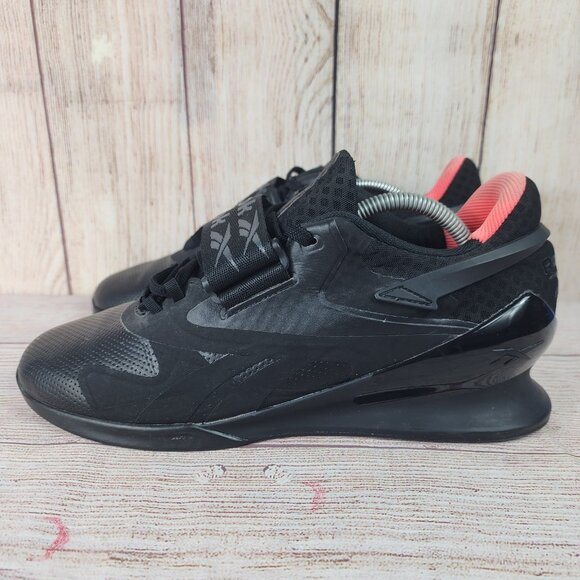 Reebok Legacy Lifter 2 Weightlifting Squat Gym Shoes Mens Size 10 Training Black - Picture 2 of 9